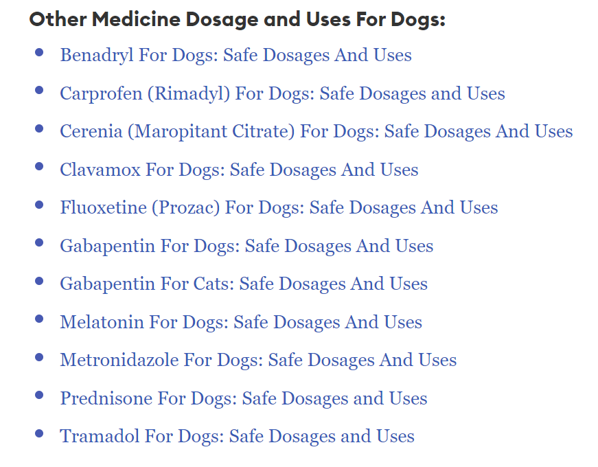 Trazodone For Dogs Dosage Chart